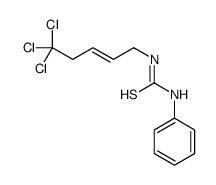 1-phenyl-3-(5,5,5-trichloropent-2-enyl)thiourea结构式