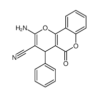 2-amino-5-oxo-4-phenyl-4H,5H-pyrano[3,2-c]chromene-3-carbonitrile Structure