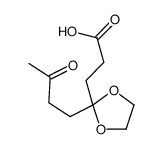 3-[2-(3-oxobutyl)-1,3-dioxolan-2-yl]propanoic acid Structure