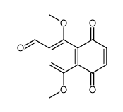 6-formyl-5,8-dimethoxy-1,4-naphthaquinone结构式