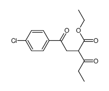 2-(2-(4-chloro-phenyl)-2-oxo-ethyl)-3-oxo-pentanoic acid ethyl ester Structure