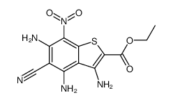 3,4,6-Triamino-5-cyano-7-nitro-benzothiophen-2-carbonsaeureethylester Structure