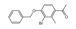 1-[4-(benzyloxy)-3-bromo-2-methylphenyl]ethanone结构式