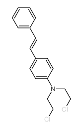 Benzenamine,N,N-bis(2-chloroethyl)-4-(2-phenylethenyl)- Structure