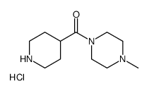 (4-METHYLPIPERAZIN-1-YL)(PIPERIDIN-4-YL)METHANONE HYDROCHLORIDE结构式