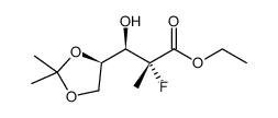 ethyl (2R,3R)-3-((R)-2,2-dimethyl-1,3-dioxolan-4-yl)-2-fluoro-3-hydroxy-2-methylpropanoate结构式