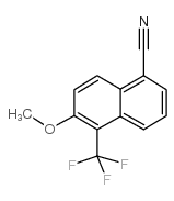 1-氰基-6-甲氧基-5-(三氟甲基)萘结构式