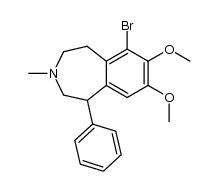 6-bromo-2,3,4,5-tetrahydro-7,8-dimethoxy-3-methyl-1-phenyl-1H-3-benzazepine结构式