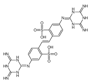 4,4'-bis[(4,6-diamino-1,3,5-triazin-2-yl)amino]stilbene-2,2'-disulphonic acid Structure