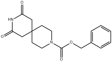 8,10-二氧代-3,9-二氮杂螺[5.5]十一烷-3-羧酸苄酯结构式