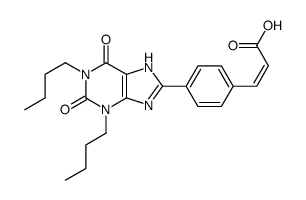 (E)-3-[4-(1,3-dibutyl-2,6-dioxo-7H-purin-8-yl)phenyl]prop-2-enoic acid结构式