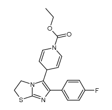 5-(N-ethoxycarbonyl-1,4-dihydro-pyridin-4-yl)-6-(4-fluorophenyl)-2,3-dihydroimidazo[2,1-b]-thiazole结构式