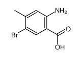 2-氨基-5-溴-4-甲基苯甲酸结构式