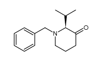(2S)-1-benzyl-2-isopropylpiperidin-3-one结构式