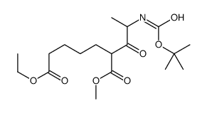 2-[2-(N-Boc-amino)propionyl]heptanedioic Acid 7-Ethyl Ester 1-Methyl Ester结构式