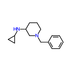 1-Benzyl-N-cyclopropyl-3-piperidinamine结构式