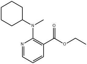 Ethyl 2-[cyclohexyl(methyl)amino]nicotinate structure