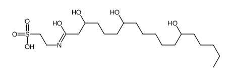 2-(3,7,13-trihydroxyoctadecanoylamino)ethanesulfonic acid结构式