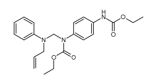 ethyl ((allyl(phenyl)amino)methyl)(4-((ethoxycarbonyl)amino)phenyl)carbamate结构式