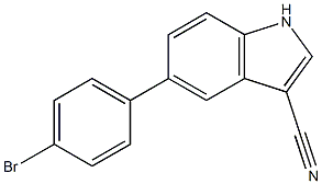 1H-Indole-3-carbonitrile, 5-(4-bromophenyl)- Structure