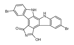 12,13-Dihydro-3,9-dibromo-5H-Indolo[2,3-a]pyrrolo[3,4-c]carbazole-5,7(6H)-dione结构式