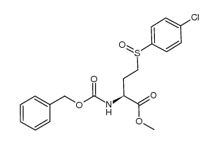 benzyl (S)-1-(methoxycarbonyl)-3-(4-chlorophenylsulfinyl)propylcarbamate结构式
