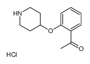 1-(2-(PIPERIDIN-4-YLOXY)PHENYL)ETHANONE HYDROCHLORIDE结构式