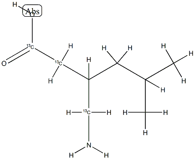 Pregabalin-13C3 solution structure