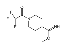 methyl 1-(2,2,2-trifluoroacetyl)piperidine-4-carboximidate结构式