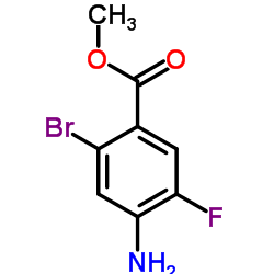 4-氨基-2-溴-5-氟苯甲酸甲酯结构式