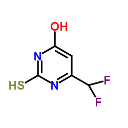 6-(difluoromethyl)-2-sulfanylidene-1H-pyrimidin-4-one结构式