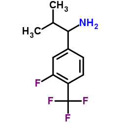 1-[3-Fluoro-4-(trifluoromethyl)phenyl]-2-methyl-1-propanamine结构式