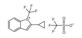 2-cyclopropyl-1-trifluoromethyl-benzo[b]thiophenium triflate Structure