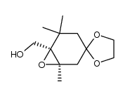 (+)-(1R,2R)-1,2-Epoxy-4,4-(ethylendioxy)-2,6,6-trimethylcyclohexan-1-methanol结构式