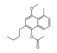 (2-butyl-4-methoxy-5-methylnaphthalen-1-yl) acetate结构式