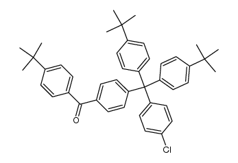 (4-(bis(4-(tert-butyl)phenyl)(4-chlorophenyl)methyl)phenyl)(4-(tert-butyl)phenyl)methanone结构式