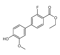 ethyl 2-fluoro-4-(4-hydroxy-3-methoxyphenyl)benzoate Structure