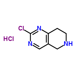 2-氯-5,6,7,8-四氢吡啶并[4,3-d]嘧啶盐酸盐结构式