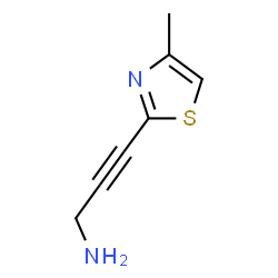 3-(4-Methyl-1,3-thiazol-2-yl)-2-propyn-1-amine结构式