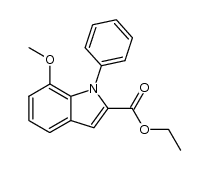 Ethyl 7-methoxy-1-phenylindole-2-carboxylate结构式