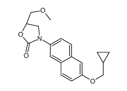 (5R)-3-[6-(Cyclopropylmethoxy)-2-naphthyl]-5-(methoxymethyl)-1,3- oxazolidin-2-one Structure