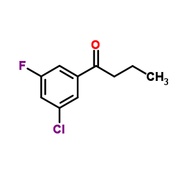 1-(3-Chloro-5-fluorophenyl)-1-butanone结构式
