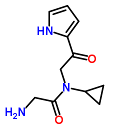 N-Cyclopropyl-N-[2-oxo-2-(1H-pyrrol-2-yl)ethyl]glycinamide结构式