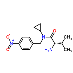 N-Cyclopropyl-N-(4-nitrobenzyl)-L-valinamide结构式