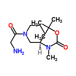 2-Methyl-2-propanyl [(3R)-1-glycyl-3-piperidinyl]methylcarbamate Structure