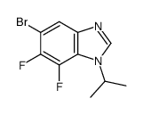 5-Bromo-6,7-difluoro-1-isopropylbenzimidazole结构式