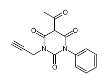 5-acetyl-1-phenyl-3-prop-2-ynyl-1,3-diazinane-2,4,6-trione Structure