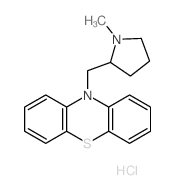 10H-Phenothiazine,10-[(1-methyl-2-pyrrolidinyl)methyl]-, hydrochloride (1:1)结构式