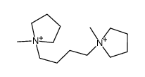 1-methyl-1-[4-(1-methylpyrrolidin-1-ium-1-yl)butyl]pyrrolidin-1-ium结构式