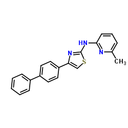 4-([1,1'-biphenyl]-4-yl)-N-(6-methylpyridin-2-yl)thiazol-2-amine结构式